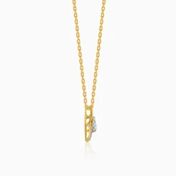 Gold Prism Poise Lab Grown Diamond Pendant
