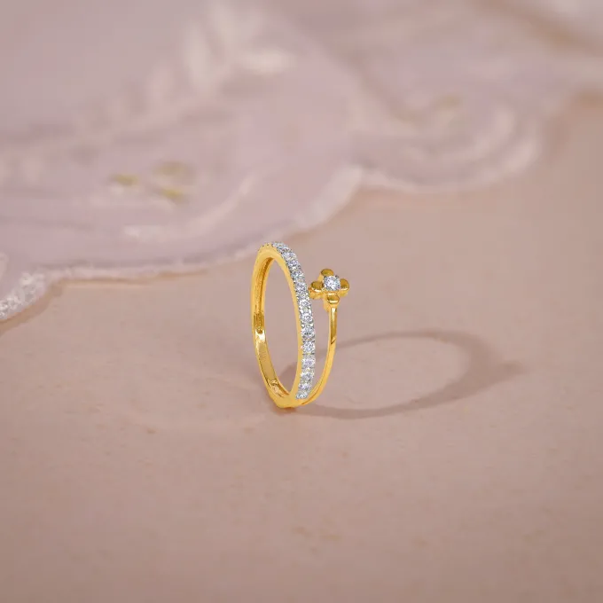 Gold Prong Lab Grown Diamond Ring