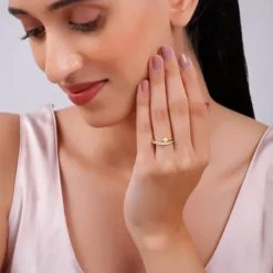 Gold Prong Lab Grown Diamond Ring