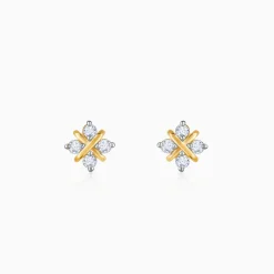 Gold Quartet Lab Grown Diamond Earrings
