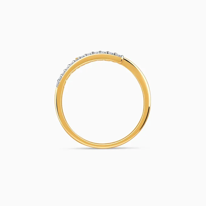Gold Radiant Drops Lab Grown Diamond Ring