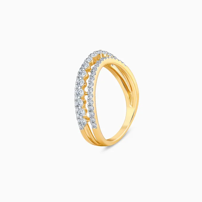 Gold Radiant Unity Diamond Ring