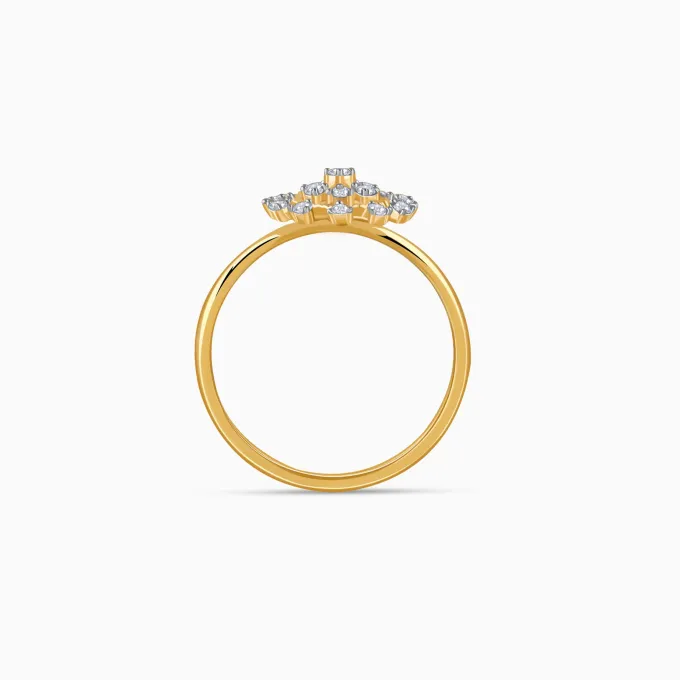 Gold Radiant Wheel Lab Grown Diamond Ring