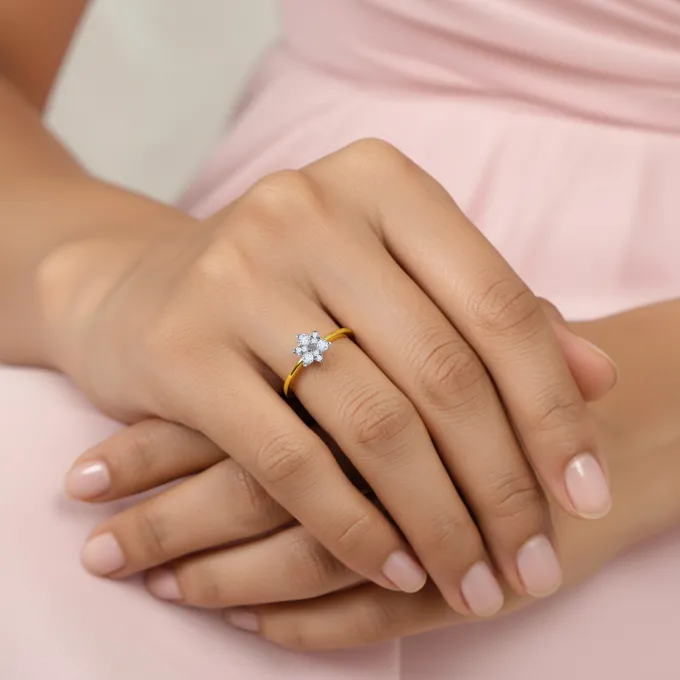 Gold Radiapetal Lab Grown Diamond Ring