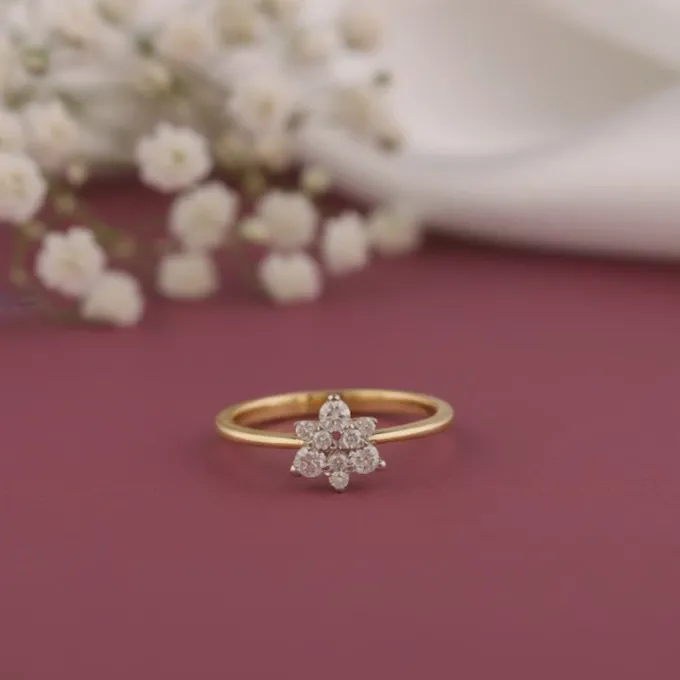 Gold Radiapetal Lab Grown Diamond Ring