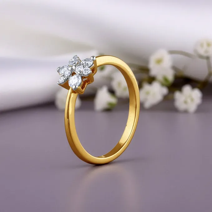 Gold Radiapetal Lab Grown Diamond Ring