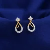 Gold Raindrop Lab Grown Diamond Earrings