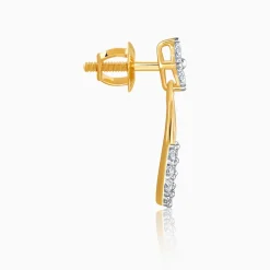 Gold Raindrop Lab Grown Diamond Earrings