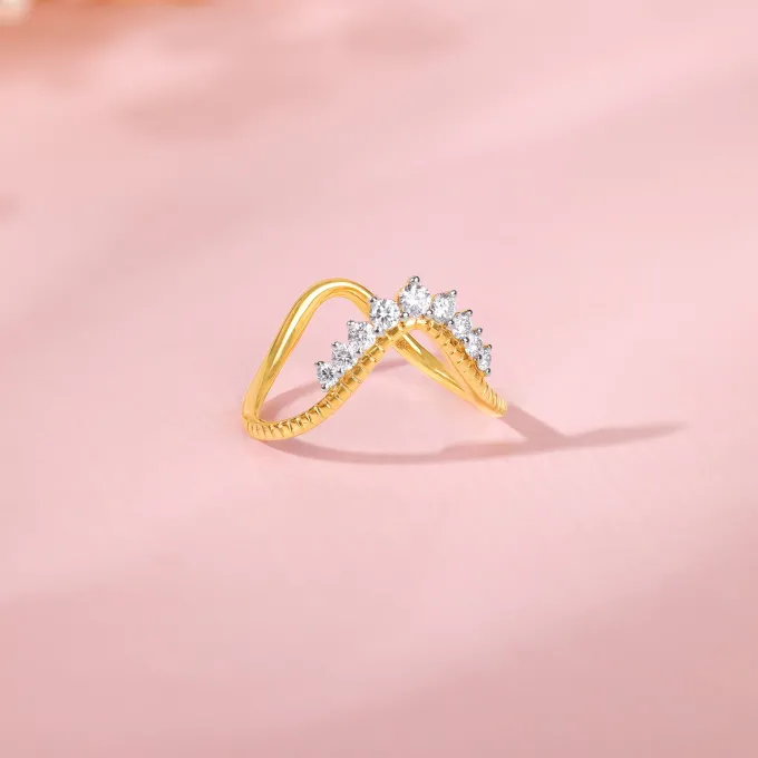 Gold Regalia Lab Grown Diamond Vanki Ring