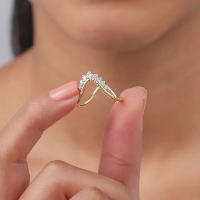 Gold Regalia Lab Grown Diamond Vanki Ring