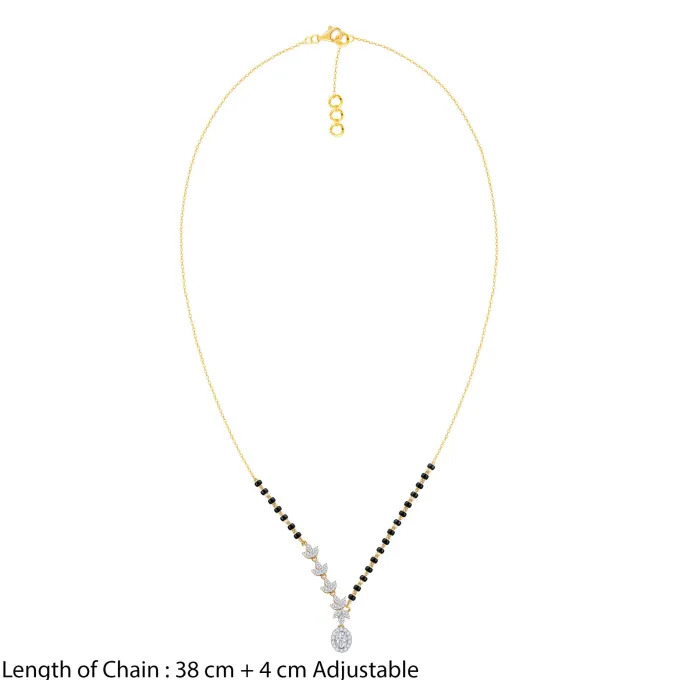 Gold Rhea Solitaire Diamond Mangalsutra