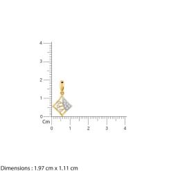 Gold Rhombus Diamond Pendant