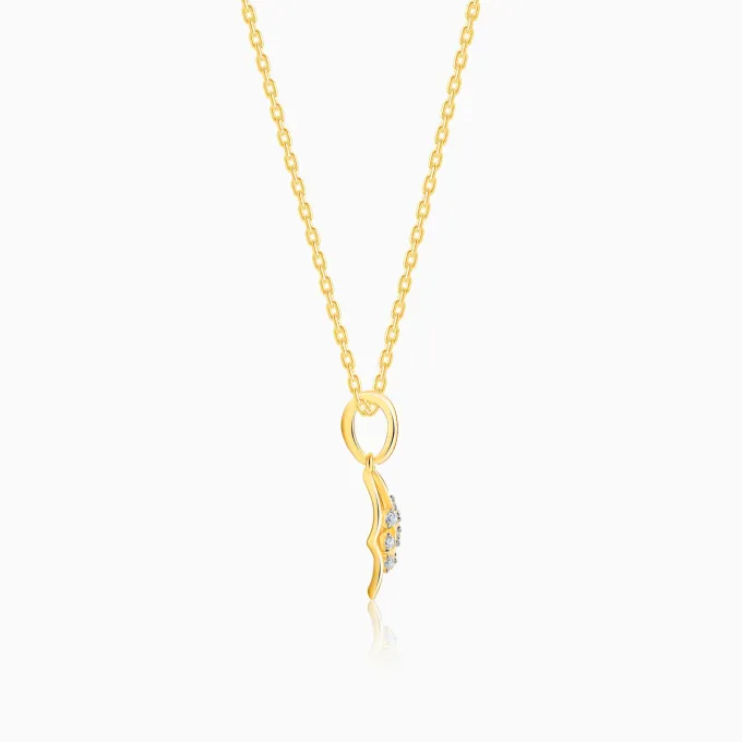 Gold Rhombus Diamond Pendant