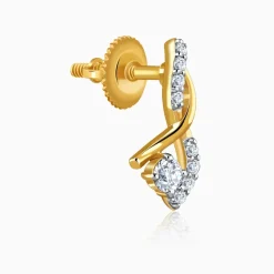 Gold Rising Style Lab Grown Diamond Earrings