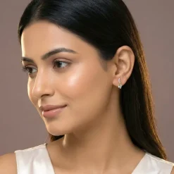 Gold Rising Style Lab Grown Diamond Earrings