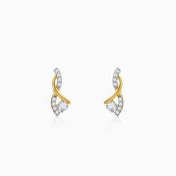 Gold Rising Style Lab Grown Diamond Earrings