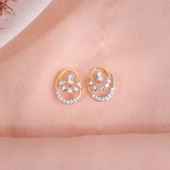 Gold Rosalie Lab Grown Diamond Stud Earrings