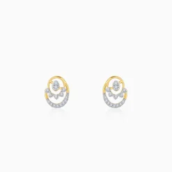 Gold Rosalie Lab Grown Diamond Stud Earrings