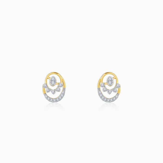 Gold Rosalie Lab Grown Diamond Stud Earrings