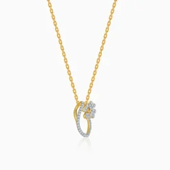 Gold Rosaline Spark Lab Grown Diamond Pendant