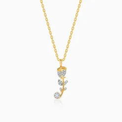 Gold Rose Reverie Lab Grown Diamond Pendant