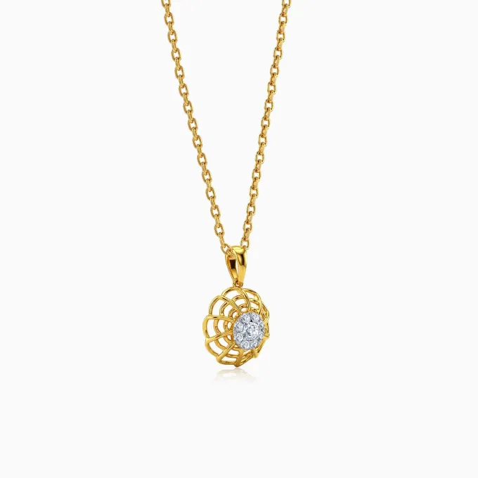 Gold Roxane Lab Grown Diamond Pendant