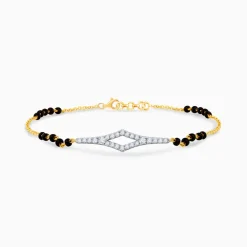 Gold Ruchira Mangalsutra Lab Grown Diamond Bracelet
