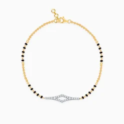 Gold Ruchira Mangalsutra Lab Grown Diamond Bracelet
