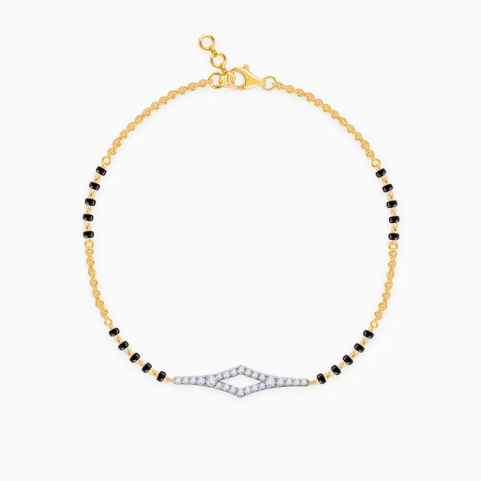 Gold Ruchira Mangalsutra Lab Grown Diamond Bracelet