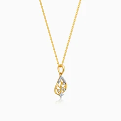 Gold Satomi Diamond Pendant