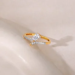 Gold Selene Lab Grown Diamond Solitaire Ring