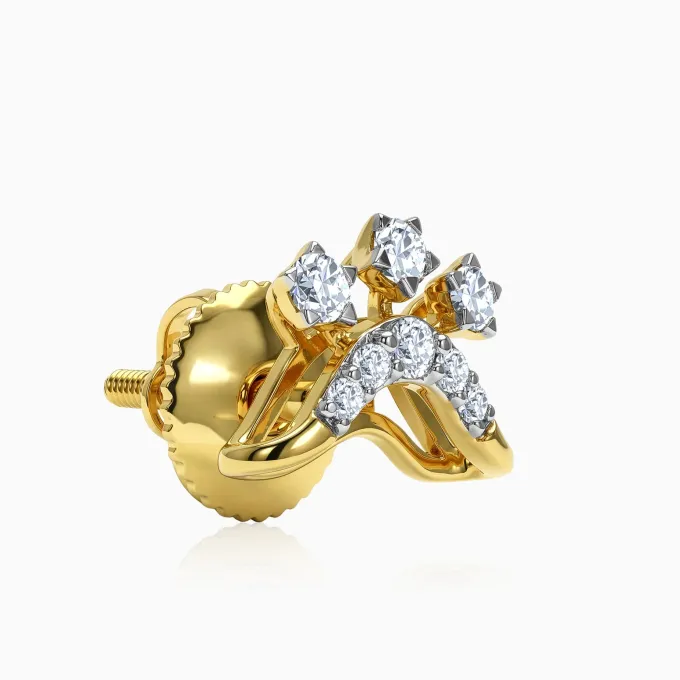 Gold Seraphina Lab Grown Diamond Earrings