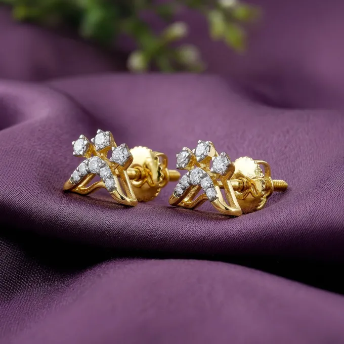 Gold Seraphina Lab Grown Diamond Earrings