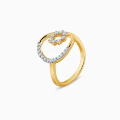 Gold Serene Flora Diamond Ring