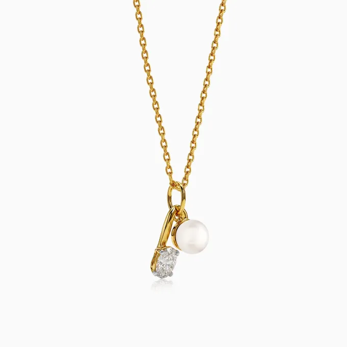 Gold Serene Glow Lab Grown Diamond Pendant