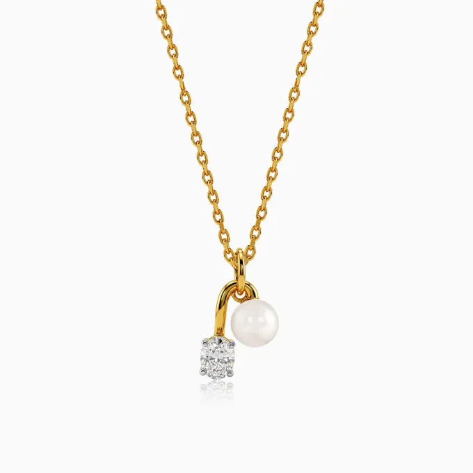 Gold Serene Glow Lab Grown Diamond Pendant