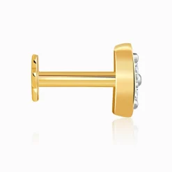 Gold Sharp Shine Lab Grown Diamond Nosepin
