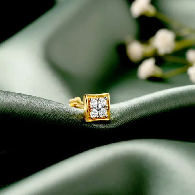 Gold Sharp Shine Lab Grown Diamond Nosepin