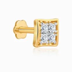 Gold Sharp Shine Lab Grown Diamond Nosepin