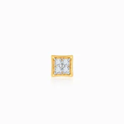 Gold Sharp Shine Lab Grown Diamond Nosepin