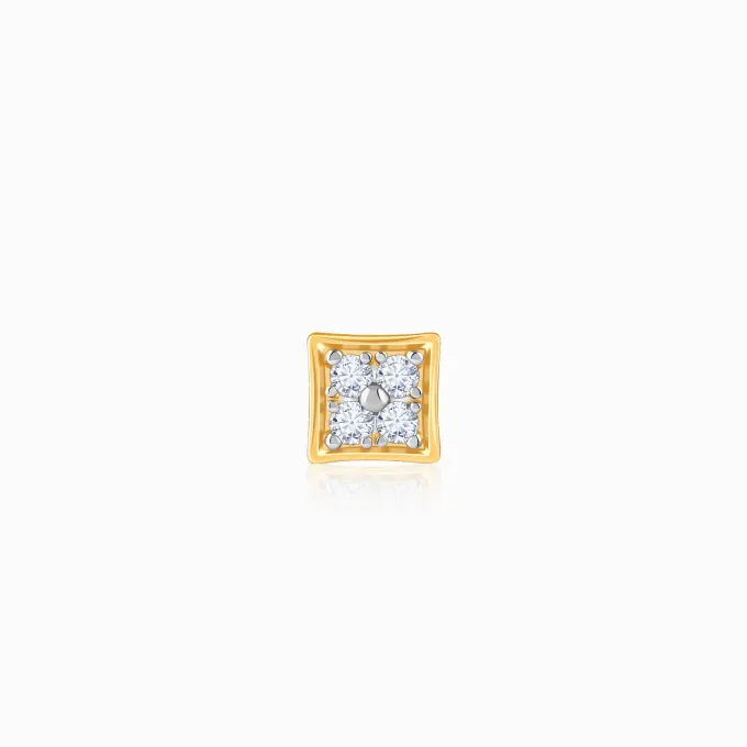 Gold Sharp Shine Lab Grown Diamond Nosepin