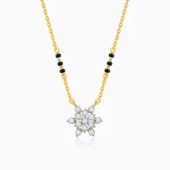 Gold Shubh Lagn Lab Grown Diamond Mangalsutra