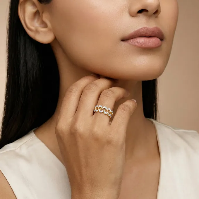 Gold Simone Lab Grown Diamond Ring (Size 12)