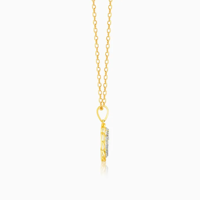 Gold Simple Rendezvous Diamond Pendant