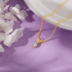 Gold Simply Diamond Pendant