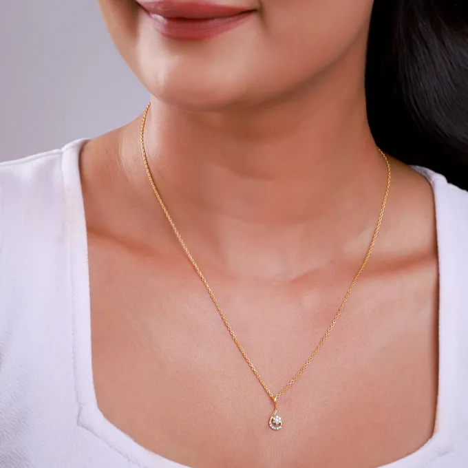 Gold Soléa Lab Grown Diamond Pendant