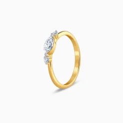 Gold Solara Oval Lab Grown Diamond Ring