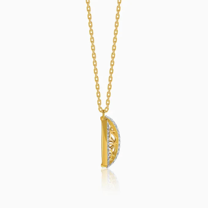 Gold Solene Tear Lab Grown Diamond Pendant