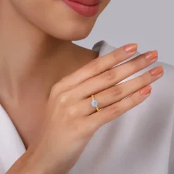 Gold Solo Dazzle Diamond Ring