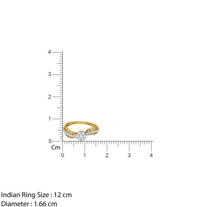 Gold Solstice Weave Lab Grown Diamond Ring (Size 12)